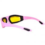 1 pair of Pink Motorcycle Padded Glasses Yellow