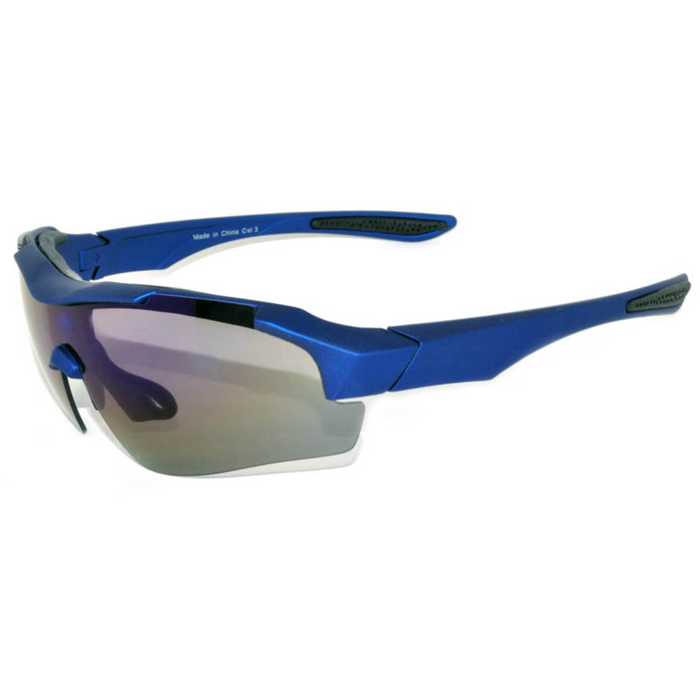 OWL ® Eyewear Sport Sunglasses 1213 Blue Frame Mirror Lens (One Pair ...