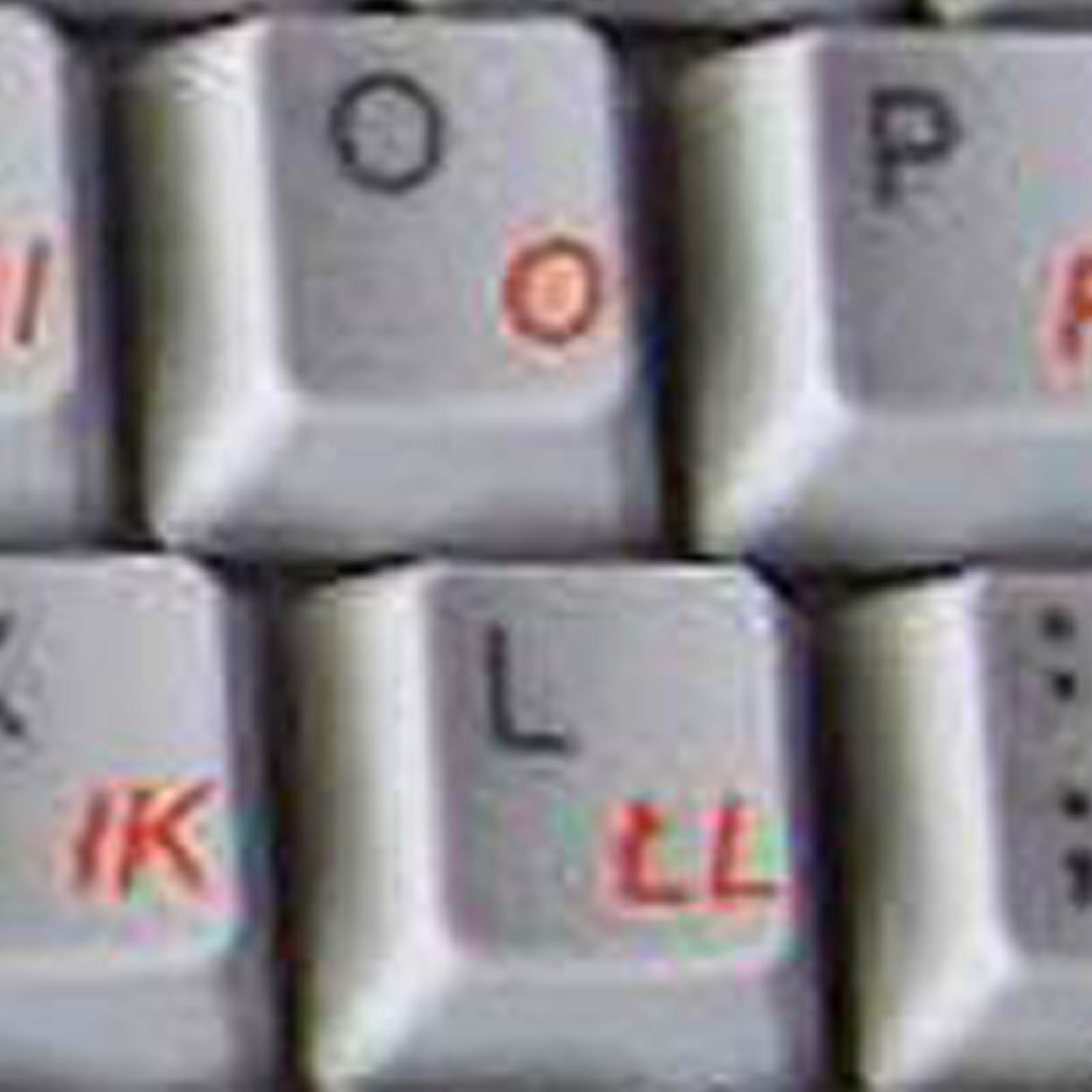 Albanian keyboard sticker red transparent
