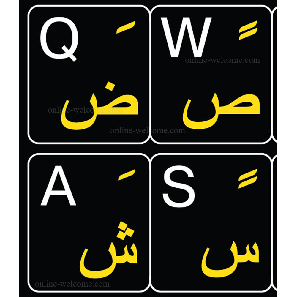 Arabic-English-keyboard-sticker-black-for-computer
