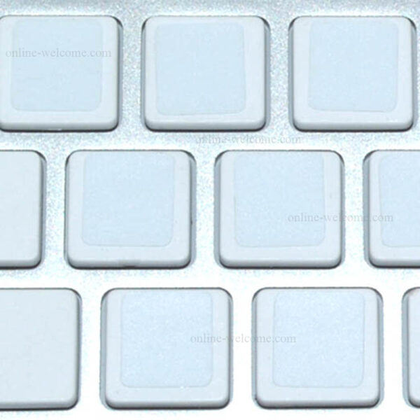 Blank keyboard sticker to cover letters on keyboard white