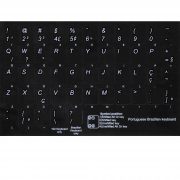 Brazilian Portuguese keyboard stickers non transparent black