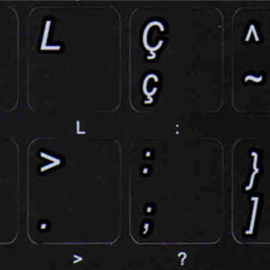 Brazilian Portuguese keyboard stickers non transparent black