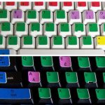 English uk colored learning keyboard sticker