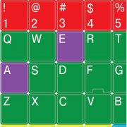 English us colored learning keyboard sticker upper case