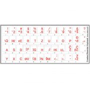 Croatian Slovenian clear keyboard stickers red letters