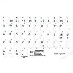 Danish key labels for keyboard white non transparent for windows PC