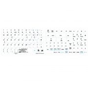 English UK keyboard sticker with additional key for keyboard white