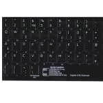 English UK letters for keyboard black