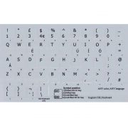 English UK keyboard sticker grey