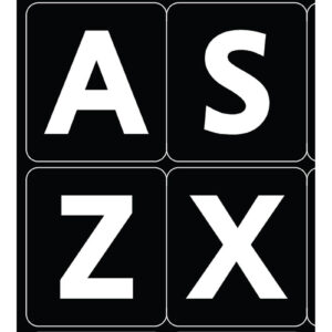 English uk large bold letters keyboard sticker black