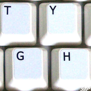 English UK keyboard sticker white non transparent