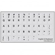 English US non transparent keyboard sticker grey