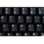 English US keyboard sticker with additional key for keyboard black