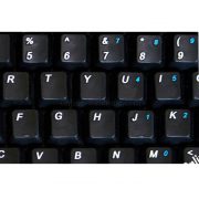 English US keyboard sticker with additional key for keyboard black