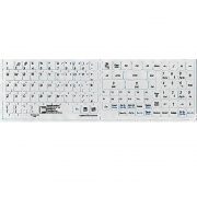 English US keyboard sticker with additional key for keyboard grey