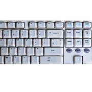 English US keyboard sticker with additional key for keyboard grey