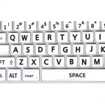 English us large bold letters keyboard sticker white