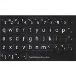 English US lower case keyboard sticker black