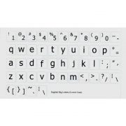 English US lower case keyboard sticker grey