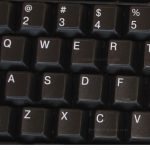 English us non transparent black keyboard sticker
