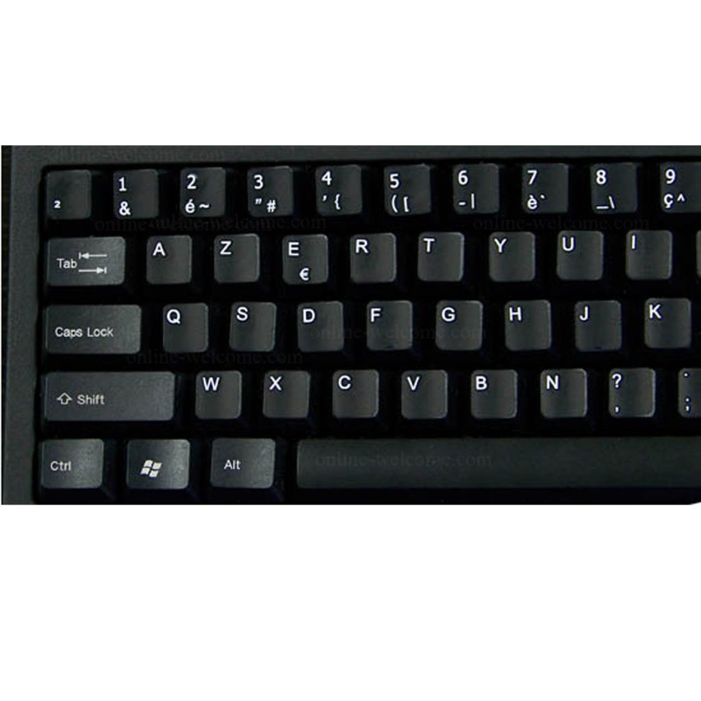 FRENCH AZERTY KEYBOARD STICKERS BLACK | Online-Welcome.com