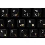 French-Azerty -English keyboard label black
