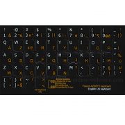 French-Azerty -English keyboard label black