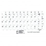 FRENCH AZERTY STICKERS BLACK LETTERS TRANSPARENT BACKGROUND