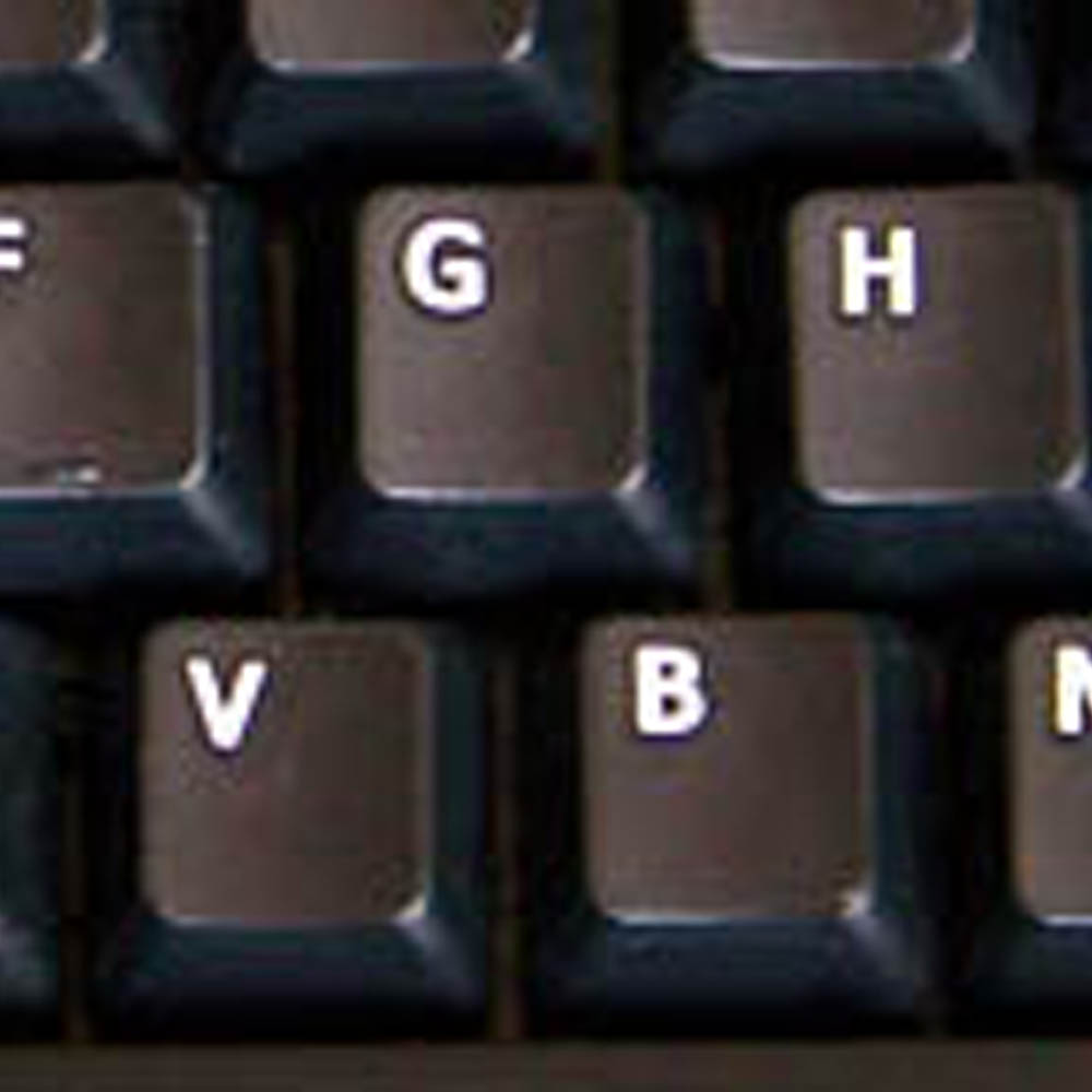 German keyboard sticker black