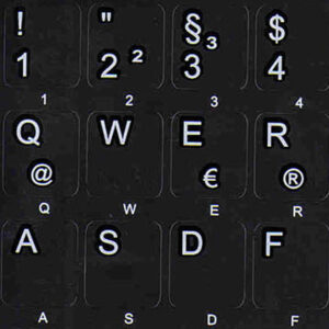 german mini keyboard stickers black