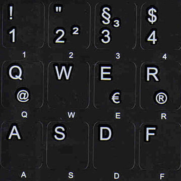 german mini keyboard stickers black