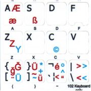 German-turkish Q English UK keyboard stciker