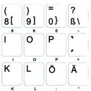 German keyboard stickers white