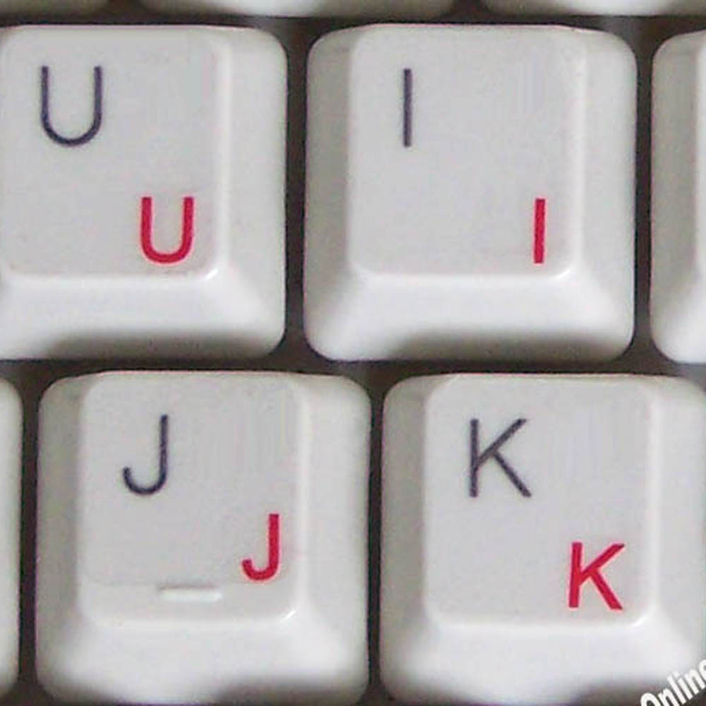 german keyboard letters red