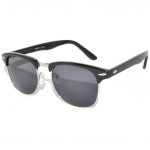 half frame sunglasses wholesale black smoke lens
