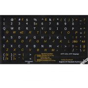 Italian-English Keyboard sticker black