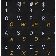 Italian-English Keyboard sticker black