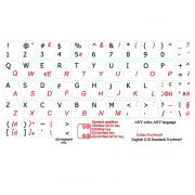 Italian-English Keyboard sticker white