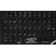 Italian keyboard sticker non transparent black