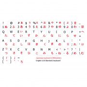 Japanese Hiragana -English keyboard stickers white non transparent