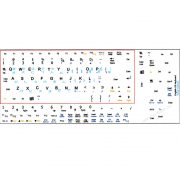 Korean-english keyboard sticker for mini keyboard white