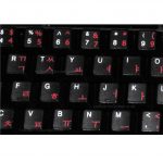 Korean transparent keyboard stickers red letters