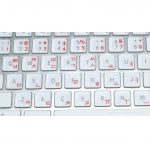 Korean transparent keyboard stickers red letters