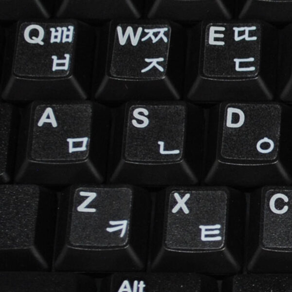 Korean transparent keyboard stickers white letters