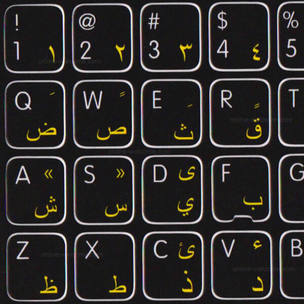 Mac Arabic-English-Keyboard-Stickers Black