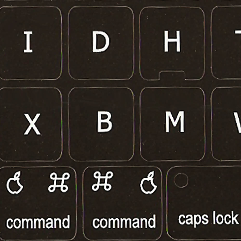 Dvorak mac keyboard sticker black