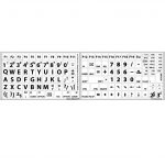 Mac English Keyboard stickers non transparent large letters white