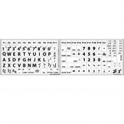 Mac English Keyboard stickers non transparent large letters white