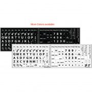 Mac English Keyboard stickers non transparent large letters white